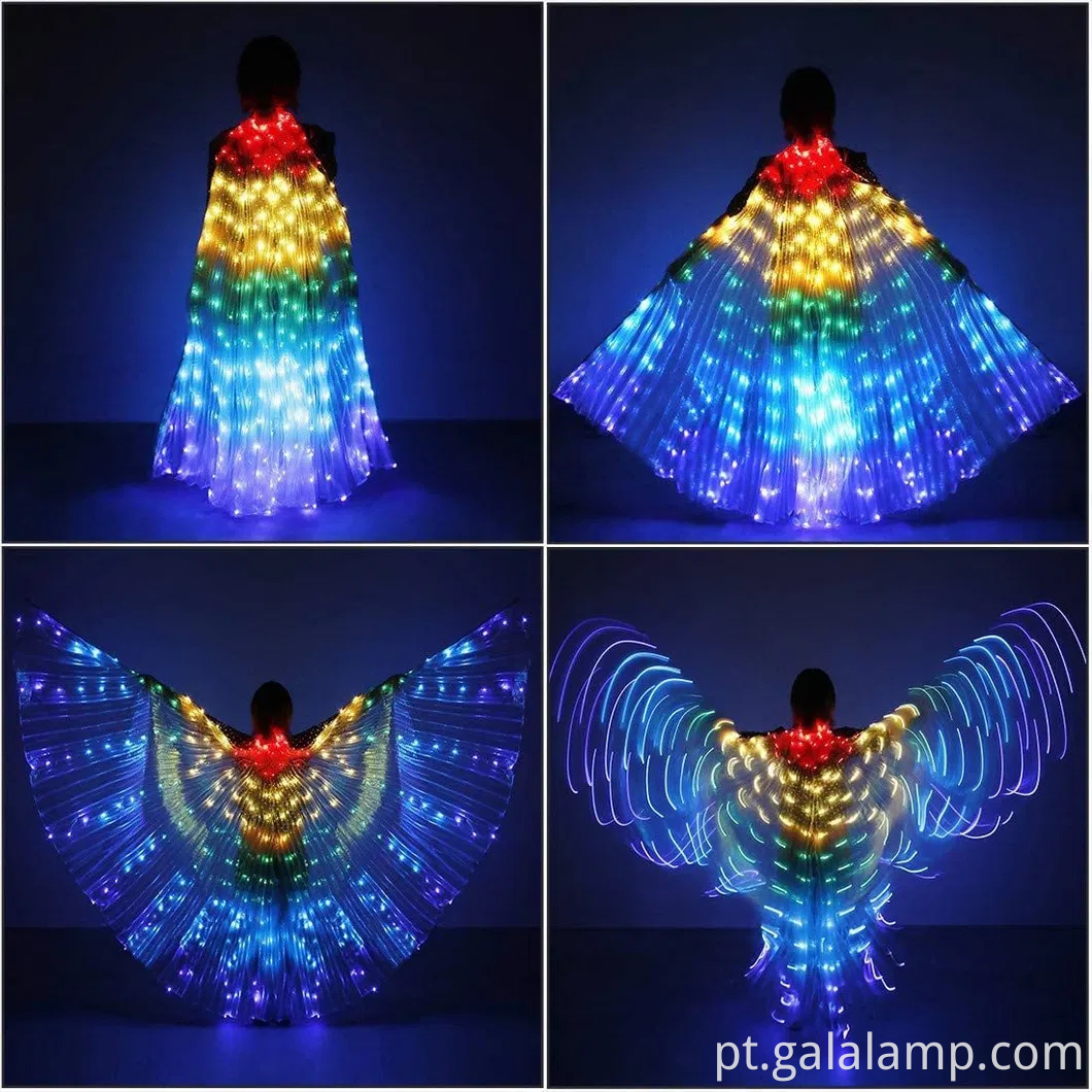 Iluminar led Isis Wings Belly Dance Carnival Rave Trajes